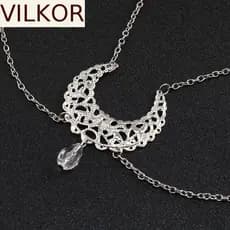 VILKOR Bohemia Headbands Moda Argola De Cabelo Noiva Testa Corrente Retro Dança Do Ventre Festival Cabeça Jóias Oco Lua