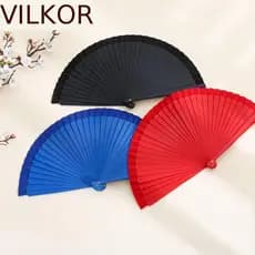 Ventilador Liso Espanhol VILKOR , Dobrável Puro De Cor Sólida Simples De Adereços Decorativos Artesanais