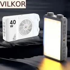 VILKOR Mini Lâmpada De Vídeo LED , Bateria De 4400mAh 40W Luz Para Câmera , Ajustável Fotografia De Bolso