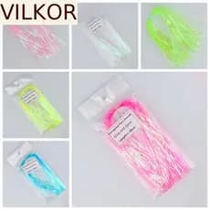 VILKOR Amarrando Flash Tinsel , Pesca Com Mosca Simula Fios Ondulados , Streamer Gliss Glow Wires