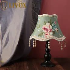LIVOX Abajur De Mesa , Pérola Borla E27 Capa De Lâmpada De Parede , 25CM Retro Pano Chão Poeira