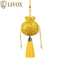 LIVOX Sachê Feminino , Bolsa De Armazenamento De Joias De Dragão Flor , Pingente De Formatura Bordado , Saquinho Estilo