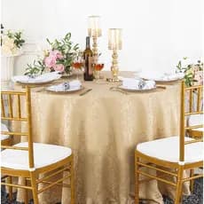 TOALHA DE MESA REDONDA 2,20M JACQUARD TECIDO ORIGINAL ALTO RELEVO
