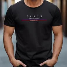 Camiseta Estampada Lançamento Paris Algodão Slin Camisa Masculina unisex Presente