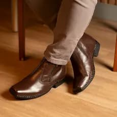 Bota Botina Masculina Couro Legítimo Country Confortável
