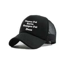 Boné Aba Curva Nunca Foi Sorte Unissex Snapback Trucker Lançamento