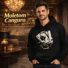 MOLETOM BLUSA DE FRIO CANGURU ALGODÃO PERSONALIZADA BARALHO Estiloso R