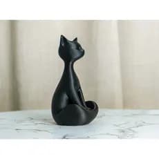 Decoração Gato meditação, Escultura Minimalista de Gato Impressão 3D