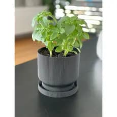 Vaso de flor, cachepot, Vaso decorativo com bandeja