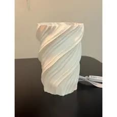Luminária de Mesa Espiral LED Abajur Moderno Luz Quente Decorativa Quarto Sala Luxo