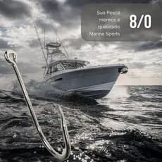 Anzol Para Peixes Grandes/ Medios 8/0 Marine Sports Super Strong 1UND (Jau, Dourado, Trairão, Bagre)