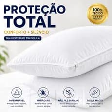 Capa Protetora Impermeável Para Travesseiro Antiácaro Com Zíper Silenciosa 70x50 cm