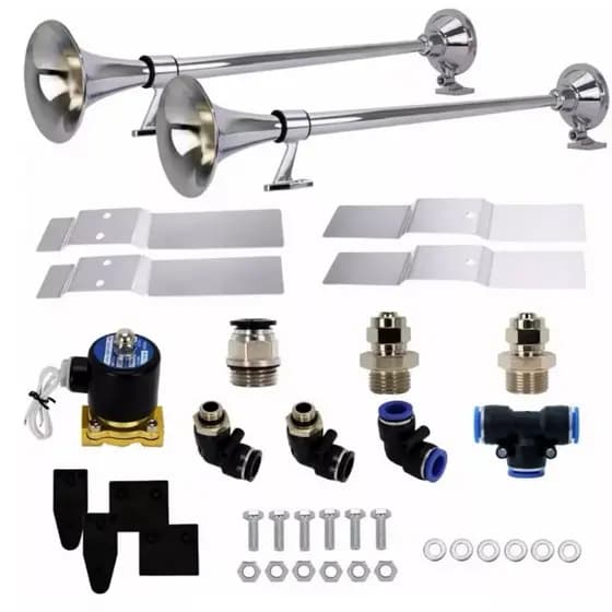 KIT BUZINA MARITIMA 74cm + Valvula + Kit conexao + suporte Teto