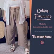 Calças Pantalona Wide Leg Novas Tamanho G