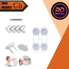 Kit proteção - Trava porta - Protetor de Quina - Protetor tomada