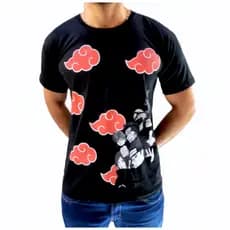 Camiseta Naruto Shippuden Juvenil/Infantil Akatsuki Camisa Adulto Otaku Blusa Ninja Ultimatte XVII