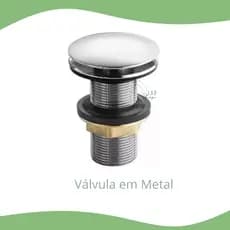Válvula Click Metal 1 1/4 Pia Banheiro Lavatório Metal Ralo