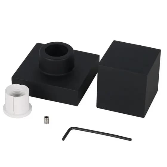Acabamento Quadrado Luxo para Registro Pressão e Gaveta Padrão Deca 100% Metal Black Preto Fosco