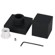 Acabamento Quadrado Luxo para Registro Pressão e Gaveta Padrão Deca 100% Metal Black Preto Fosco