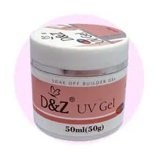 Gel da D&Z Led UV Builder Gel Nude|Clear para unha tips profissional Pincel 50|30|15 GR