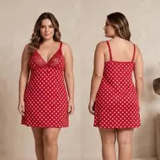 Camisola Plus Size Com Renda Sem Bojo do Tamanho 48 ao 52