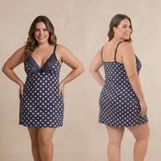 Kit 2 Camisolas Plus Size em Liganete Fesquinho Tamanho Especial Alça Ajustável Pijama Plus Size