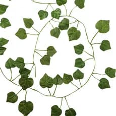 4 Metros Folha de Uva Folhas Pequenas Folhagem Verde Planta Artificial Pendente Trepadeira = 2 Fios
