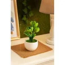 UNIDADE Mini Vaso Plástico com Flor Artificial para Decoração
