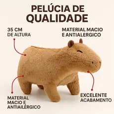 Premium 35CM Brinquedo Pelúcia Capivara Tartaruga Fofinha Fofinho Presente Kawaii aniversário boneco