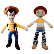 02 Pelúcias Caubói Woody e Cowgirl Jessie 60cm