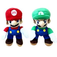 02 Pelúcias Mario Bros e Luigi 35cm
