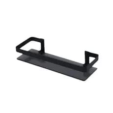 Porta Shampoo Para Banheiro Reto Luxo Vidro 8mm Preto Fumê