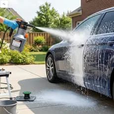 Lavadora De Pressão Elétrica Com Pulverizador De Espuma Carregamento Sem Fio Para Limpeza E Jardinagem De Carros