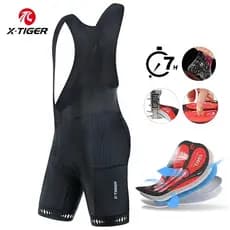 Shorts Masculinos De Ciclismo Powerband X-TIGER Com Bolso Traseiro Para Bicicleta , Calças Andar De Estrada E Montanha