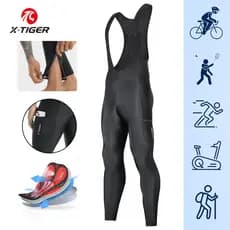 Calças De Ciclismo Dos Homens Babador 20D Gel Acolchoado Primavera Outono Esportes Ao Ar Livre Equitação Mountain Road B