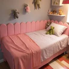 Kit Cabeceira Modular Nuvem Suede Estofada | Cama Solteiro Casal Queen King | Fácil Instalação