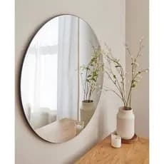 ESPELHO REDONDO VIDRO LAPIDADO, 40 CM/ QUARTO/BANHEIRO/SALA - ENVIO RÁPIDO