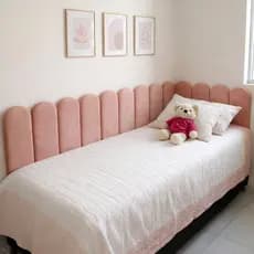 Kit Cabeceira Modular Nuvem Estofada Suede Parede | Solteiro Casal Queen King | Decoração Quarto