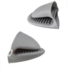Par de Luva Termica Silicone Cinza Antiderrapante