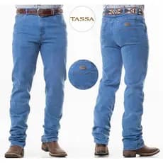 Calça Jeans Clara Escura Masculina Contry Cowboy Rodeio Fazendeiro