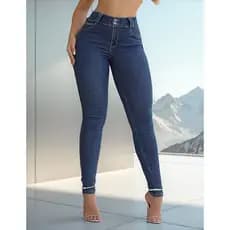 Calca Pit Bull Jeans Cigarrete Lycra Strech Bojo Removivel Modela Bumbum