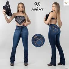 Calça Country Jeans Lycra Bordada Festa Pecuaria Vaquejada Reforçada Bot Cut