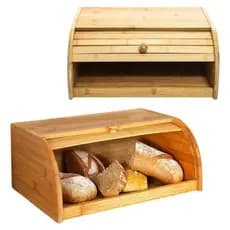 Porta Pão De Bambu Organizador Mesa Posta Café Da Manhã Lanche Ecológico Porta Pães Retrátil