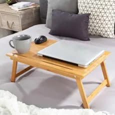 Suporte Mesa em Bambu para Notebook e Tablet, Perfeita para Estudo e Home Office