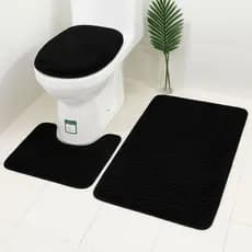 Tapete Soft Para Banheiro 3 Peças Luxo Antiderrapante Design Elegante e Super Macio
