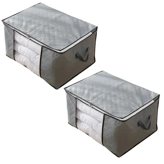 Kit 2 Sacos Organizadores para Edredom Cobertor Roupa com Visor