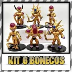 kit 6 bonecos freezer Gold, Action figure DBZ 8,11cm dragon ball