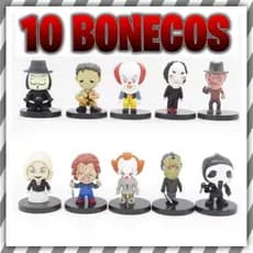 KIT 10 bonecos de terror filme de terror 6cm