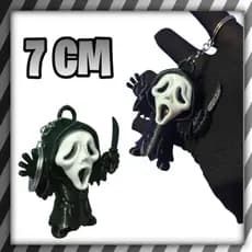 Chaveiro estilo terror 7cm miniatura ghostface 3D