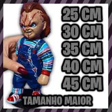 Boneco Grande estilo terror Chucky 3D 25,30,35,40,45cm